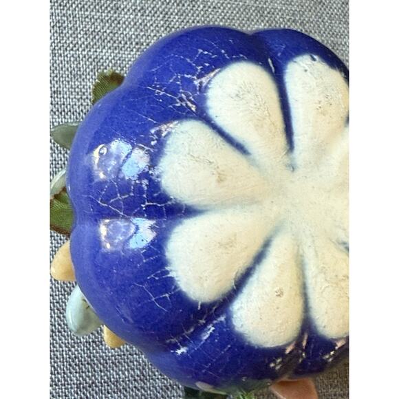 Semi Precious Stone Ceramic Brass Wire Paperweight Asymmetrical Boho Asian Decor - Picture 4 of 9